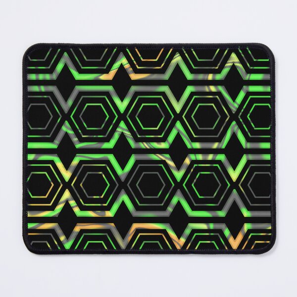 Artikelvorschau, Geometric Hexagon Pattern - Lime Green entworfen und verkauft von Studio Grafiikka.