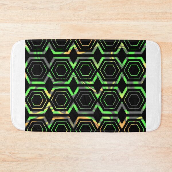 Artikelvorschau, Geometric Hexagon Pattern - Lime Green entworfen und verkauft von Studio Grafiikka.
