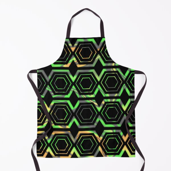 Aperçu de l'œuvre Geometric Hexagon Pattern - Lime Green créée et vendue par Studio Grafiikka.