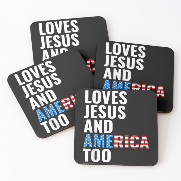 Item preview, La bandera estadounidense también ama a Jesús y a Estados Unidos designed and sold by mildredgap.