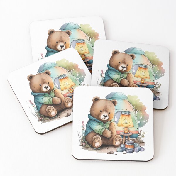 Item preview, Bear Camping Watercolor designed and sold by BobilandStore.