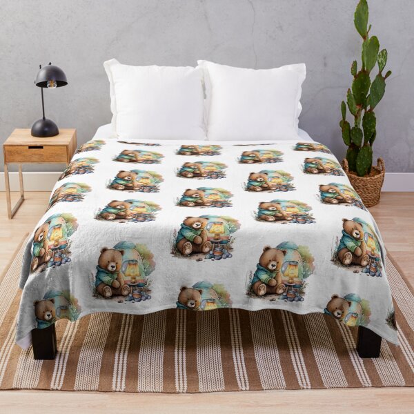 Item preview, Bear Camping Watercolor designed and sold by BobilandStore.