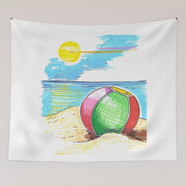 Aperçu de l'œuvre La balle sur la plage créée et vendue par MarisaArtes.