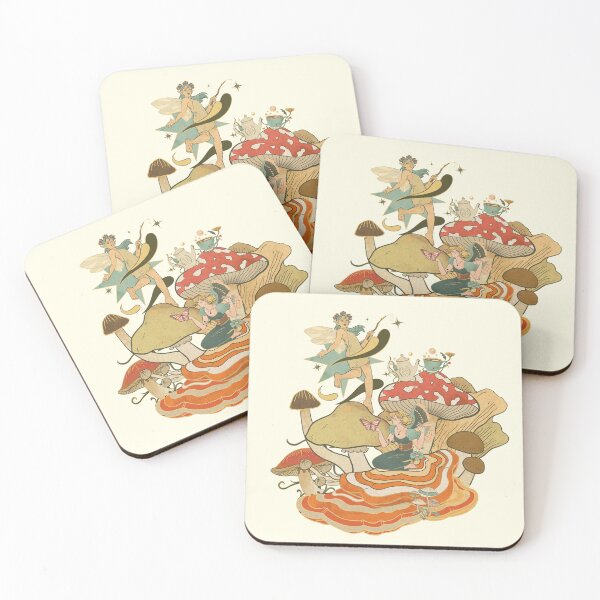 Item preview, Fairy Teatime at the Mushrooms designed and sold by mysteryblackcat.