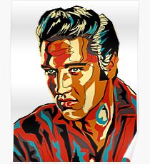 Retro-Form Elvis Presley Design Poster