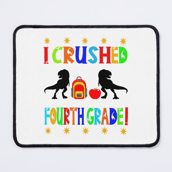Item preview, I crushed fourth grade! Backpack and apple. designed and sold by TJHstudio.