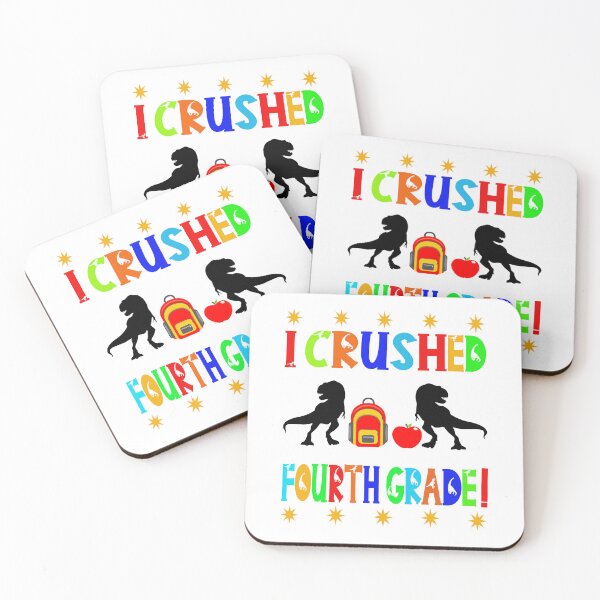Item preview, I crushed fourth grade! Backpack and apple. designed and sold by TJHstudio.