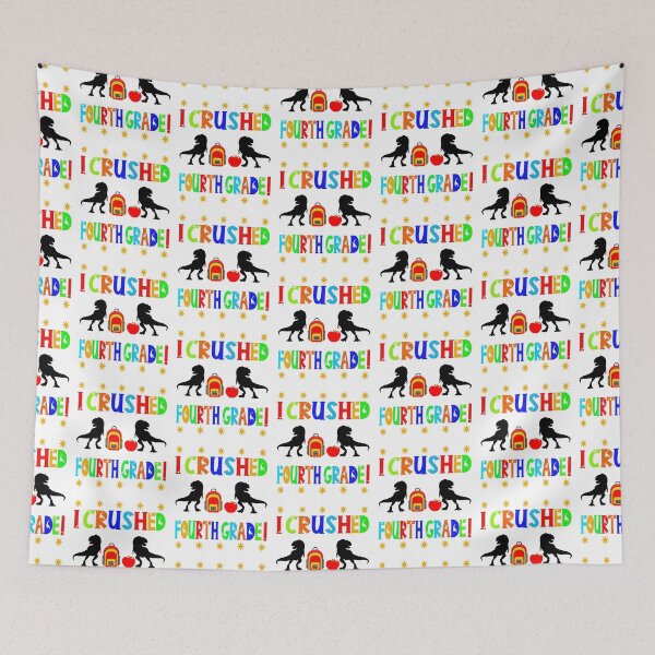 Item preview, I crushed fourth grade! Backpack and apple. designed and sold by TJHstudio.