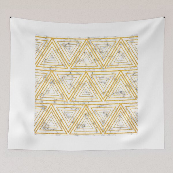 Aperçu de l'œuvre Luxury Geometric Triangle Pattern - Off White créée et vendue par Studio Grafiikka.