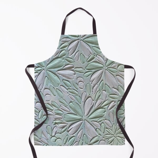 Item preview, Green & White Flower Textured Art designed and sold by LMPDrawings.
