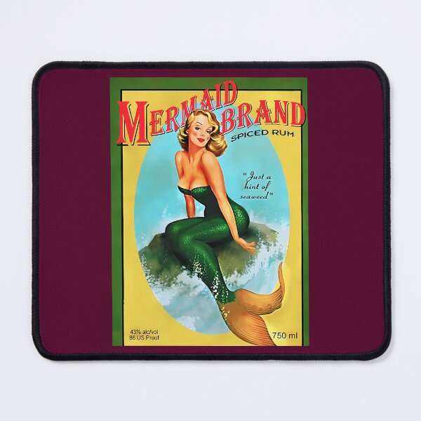 Item preview, Vintage Mermaid Spiced Jamaican Rum Lithograph Wall Art Photographic Print 	 designed and sold by ircnhugxiay69.