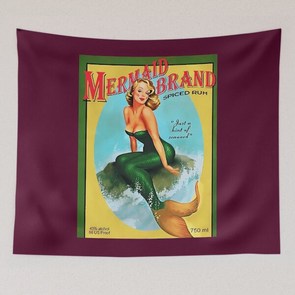 Item preview, Vintage Mermaid Spiced Jamaican Rum Lithograph Wall Art Photographic Print 	 designed and sold by ircnhugxiay69.