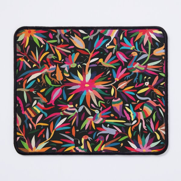 Item preview, Otomí Mexican multicolor embroidery colorful traditional print flowers and animals interior design designed and sold by T-Mex.