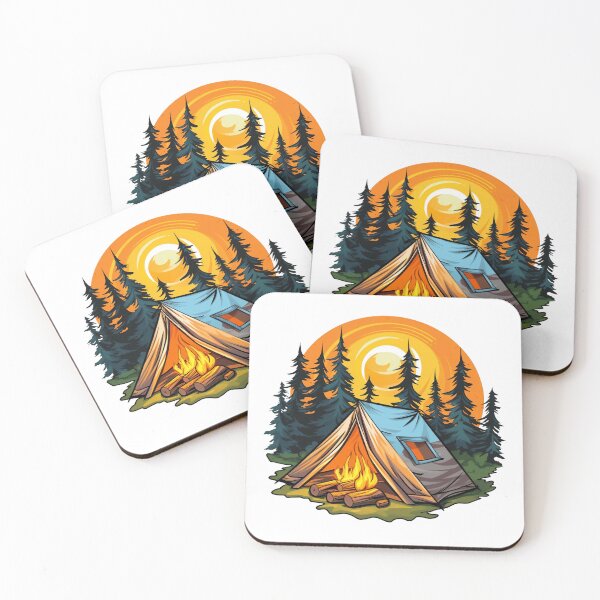 Item preview, Mountain Campfire With Tent designed and sold by BobilandStore.