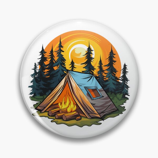 Item preview, Mountain Campfire With Tent designed and sold by BobilandStore.