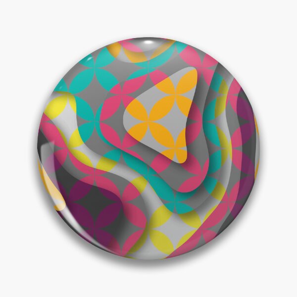 Artikelvorschau, Geometric Circle Pattern - Turquoise, pink, yellow entworfen und verkauft von Studio Grafiikka.