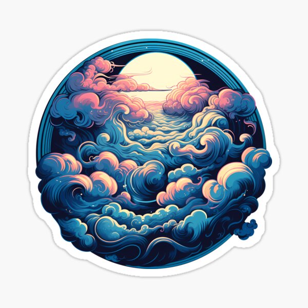 Swirling Clouds V1 Sticker