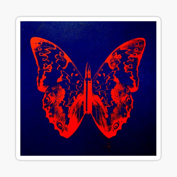 Bullet Butterfly Sticker