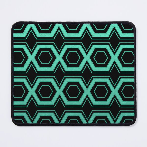 Artikelvorschau, Geometric Hexagon Pattern - Cyan entworfen und verkauft von Studio Grafiikka.