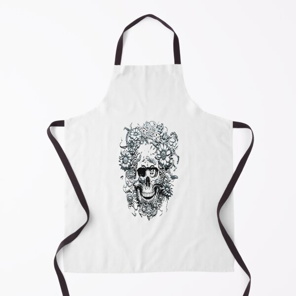 Item preview, Mecha skull geared with flowers designed and sold by artzyrrone.