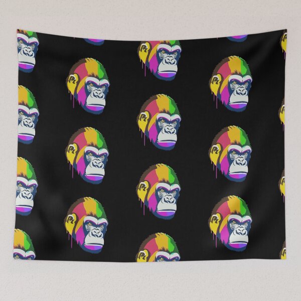 Item preview, Gorilla colorful street art designed and sold by spyduckz.