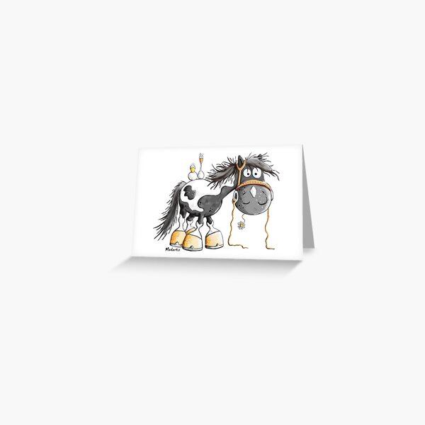 Vista previa del artículo con la obra «Pequeño y lindo Pinto Caballo con pájaros», diseñado y vendido por modartis.