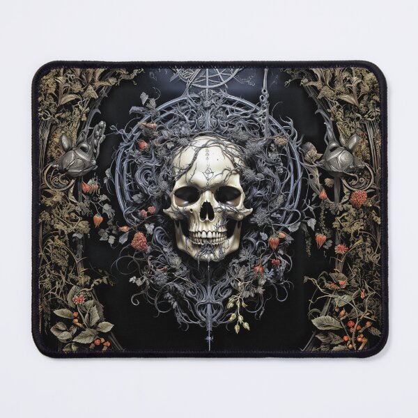 Item preview, Skull in a wreath of vines designed and sold by ebrawne.
