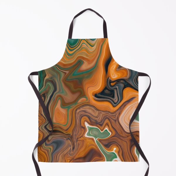 Aperçu de l'œuvre Atticus 02 - Contemporary Abstract - Fluid Painting - Marbling Art - Princeton Orange créée et vendue par Studio Grafiikka.