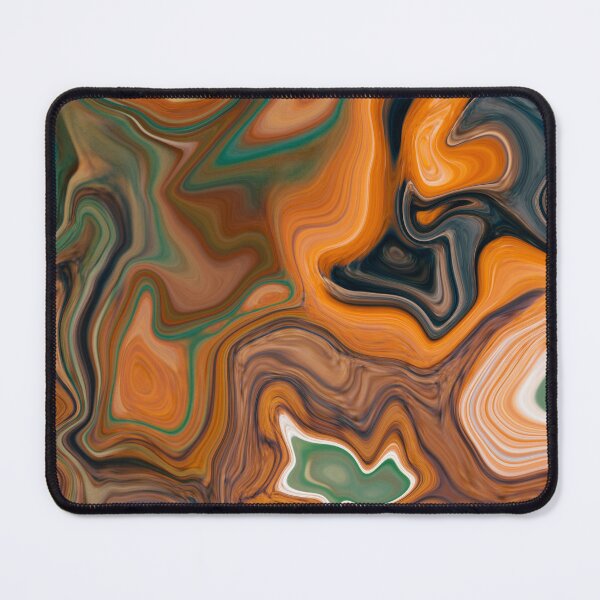 Item preview, Atticus 02 - Contemporary Abstract - Fluid Painting - Marbling Art - Princeton Orange designed and sold by Studio Grafiikka.