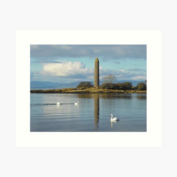 Three Swans and a Pencil Art Print