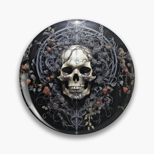 Item preview, Skull in a wreath of vines designed and sold by ebrawne.