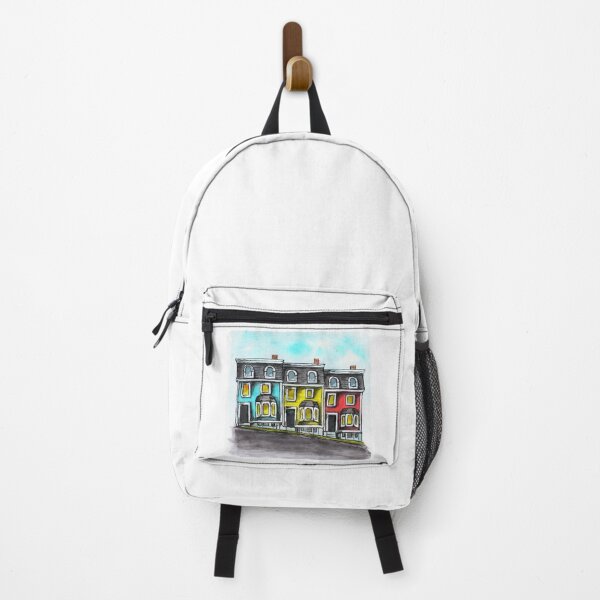Item preview, Colourful "Jellybean" houses in Newfoundland painting designed and sold by Funsize-Art.