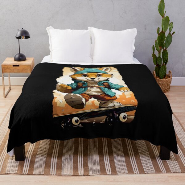 Item preview, Adventurous Fox: Cartoon Drawing of a Skateboarding Fox designed and sold by BNCH44.