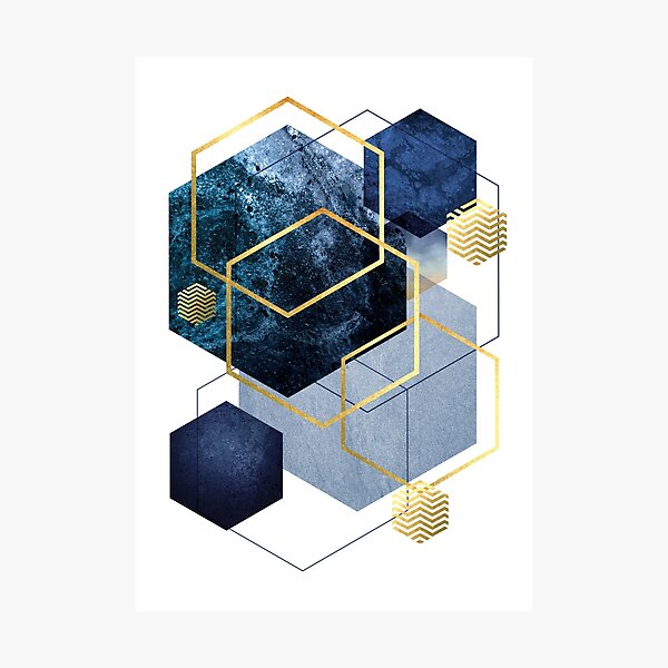 Item preview, Navy and Gold Geo designed and sold by UrbanEpiphany.
