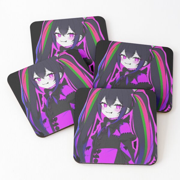Aperçu de l'œuvre Fille d'anime Chibi de style gothique violet créée et vendue par deathanarchy.