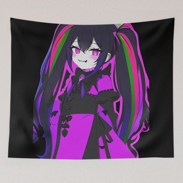 Aperçu de l'œuvre Fille d'anime Chibi de style gothique violet créée et vendue par deathanarchy.