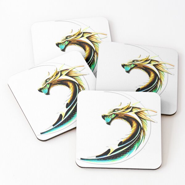 Item preview, Golden Dragon, White Moon, Tattoo vector designed and sold by RockTatoo.