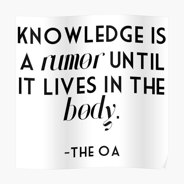 knowledge is a rumor Poster