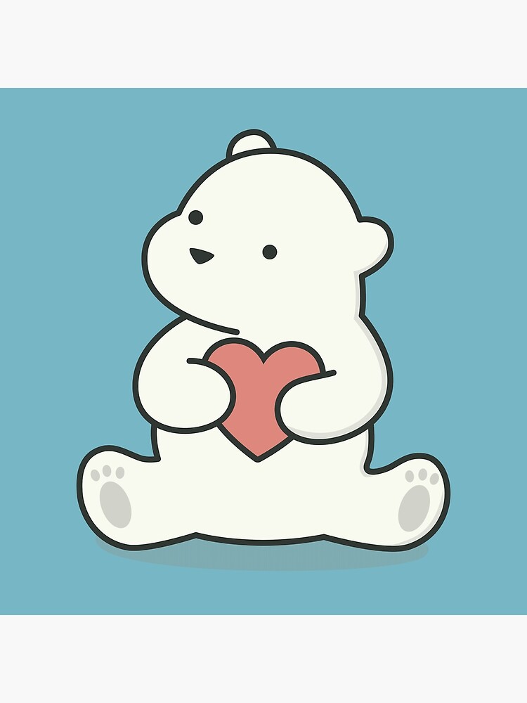 Kawaii Cute Adorable Polar Bear  Stickers by wordsberry, Redbubble
