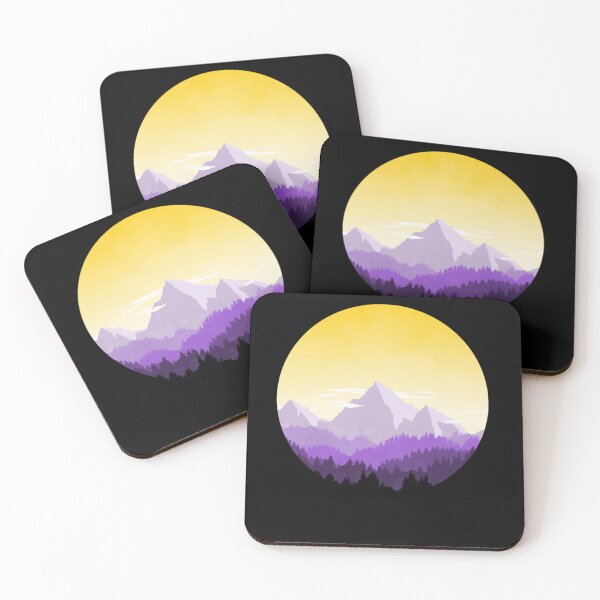 Item preview, Enby Range Circle (Subtle Non-Binary Flag Landscape)  designed and sold by BernarDubois.