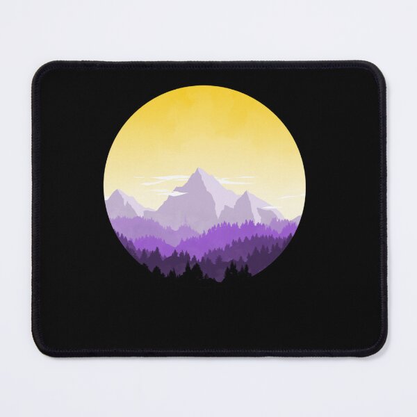 Item preview, Enby Range Circle (Subtle Non-Binary Flag Landscape) designed and sold by BernarDubois.