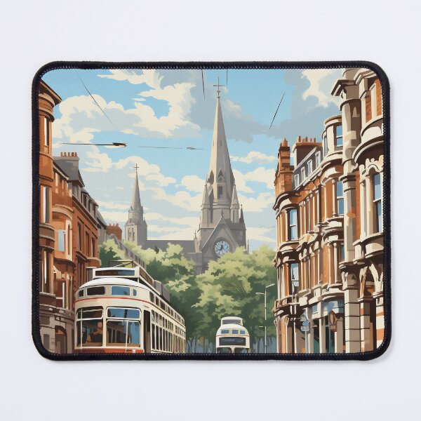 Item preview, Dublin travel poster in the style of 50s screen print travel posters designed and sold by windmildesigner.