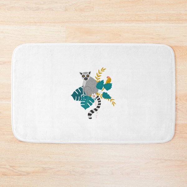 Item preview, Lemurs in a Blue Jungle Throw Blanket 	 designed and sold by wcahtkalit95.