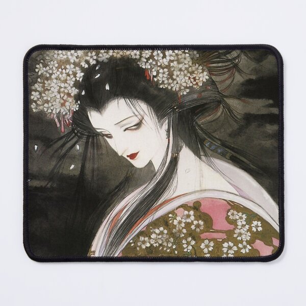Item preview, yoshitaka amano - flower girl gesha Poster designed and sold by johndisney.