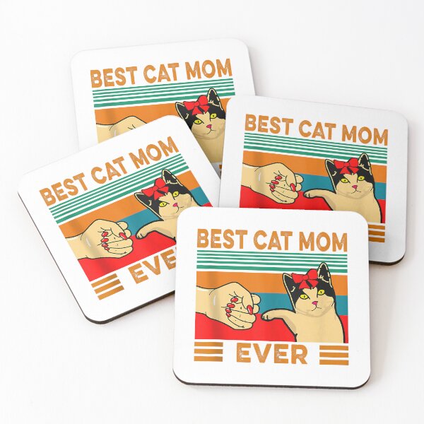 Item preview, Retro Vintage Best Cat Mom Ever Fist Bump   designed and sold by GuadalupeHard.