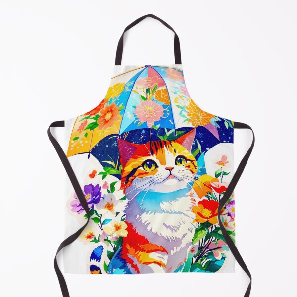 Item preview, Floral Cat with Umbrella designed and sold by khachiche.