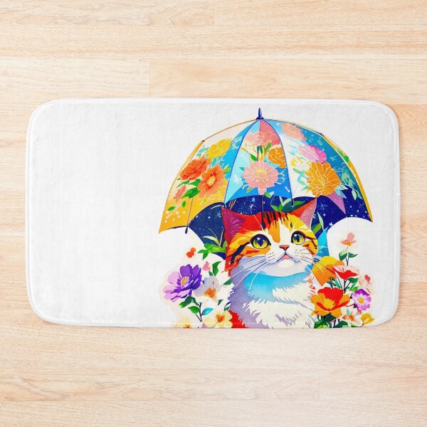 Item preview, Floral Cat with Umbrella  designed and sold by khachiche.