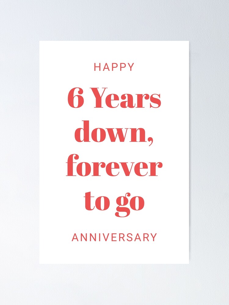 Happy Anniversary Gift 3 Years and Counting Poster for Sale by LarkDesigns