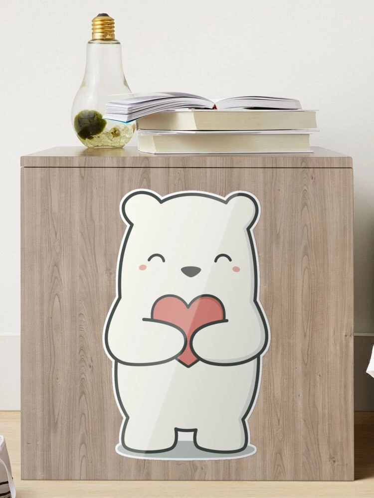 Kawaii Cute Adorable Polar Bear  Sticker for Sale by wordsberry