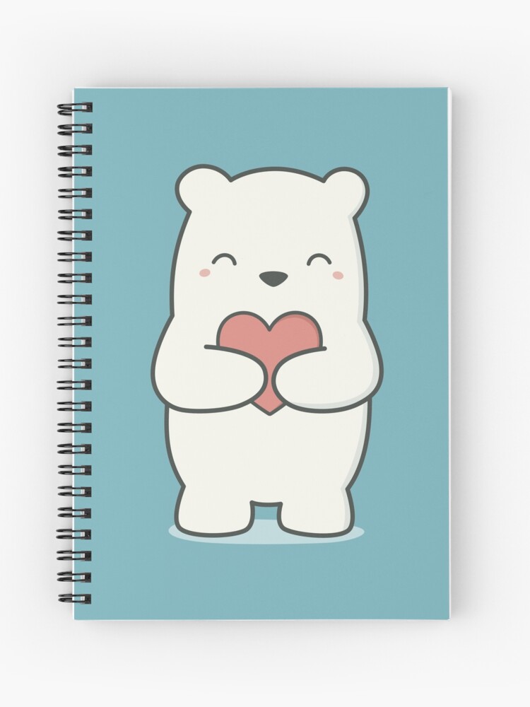 Cuaderno de espiral «Kawaii lindo adorable oso polar» de wordsberry |  Redbubble